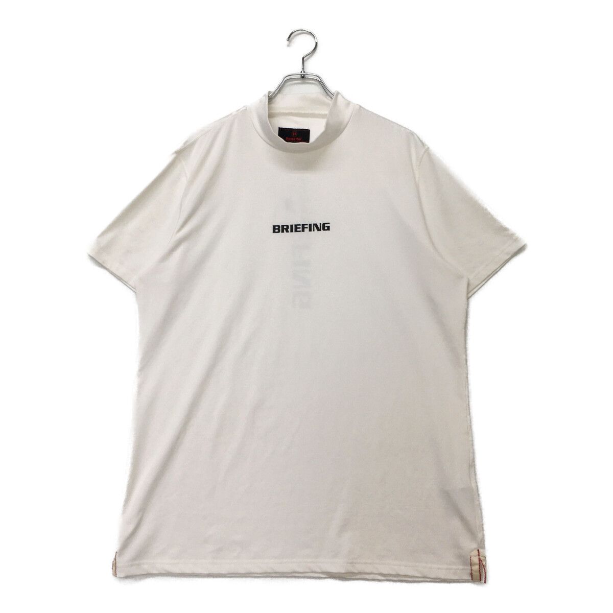 メンズ ブリーフィング BRIEFING 半袖シャツ XL 白 ホワイト モックネック
