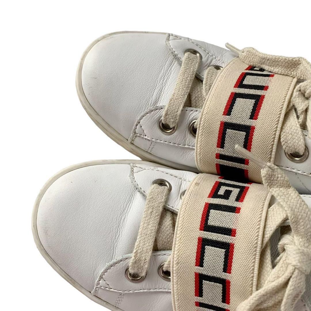 GUCCI グッチ チルドレン キッズ スニーカー レザー 白 ロゴ - メルカリ 