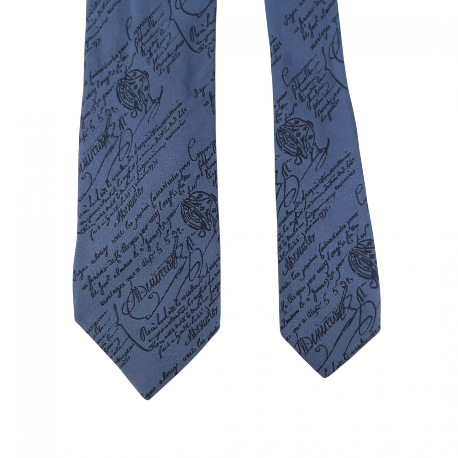 Berluti ベルルッティ シルクスクリットタイ メンズ 紳士 ブルー KJ