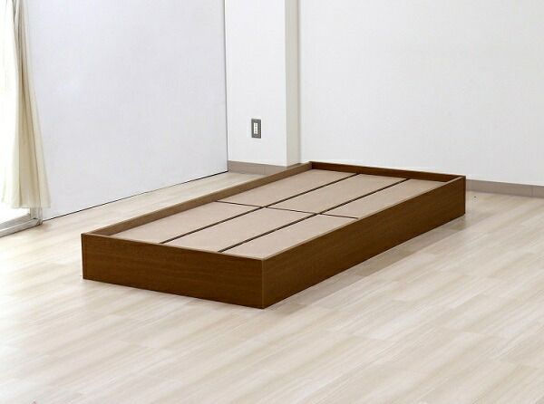 国産本い草畳 畳 ベッド 木製ベッド たたみベッド 国産 ヘッドレス 収納 セミシングル SS ブラウン ベット Brown 茶 BR セミシングルサイズ bed シンプル 敬老の日 本い草 すのこ 大容量 おしゃれ 機能性 おすすめ タタミベッド コ NEXPOTALLINN_EU