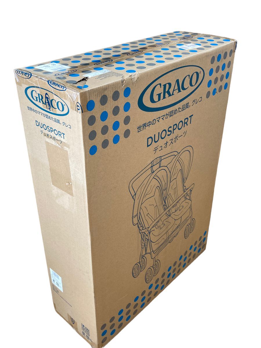 未開封★GRACO (グレコ) デュオスポーツ ジェミニブラック 二人乗りベビーカー (背面タイプ) 専用レインカバー付き 67048 リプロス  送料無料