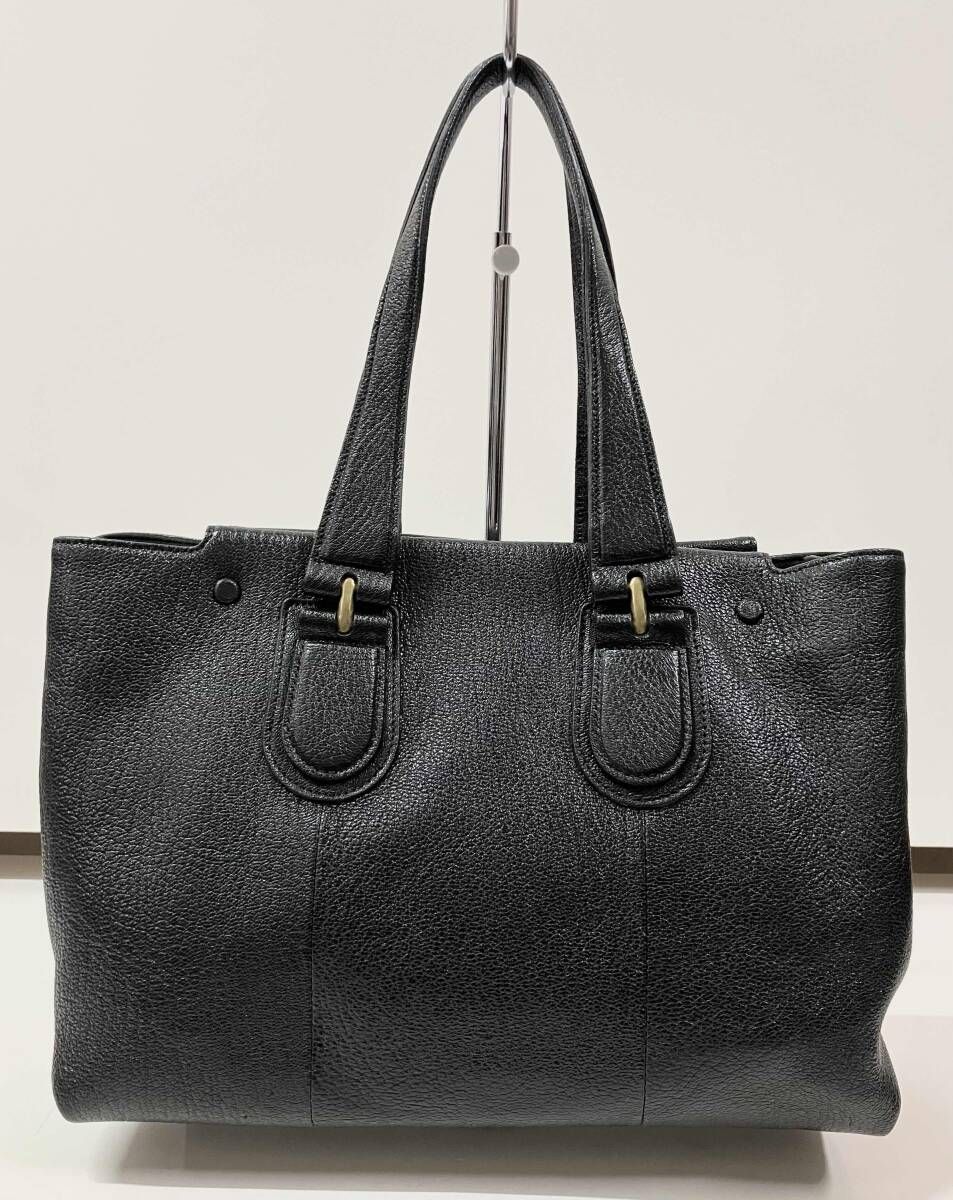 極美品✨TOFF&LOADSTONE レザートート ブラック 極美品】TOFF&LOADSTONE トートバッグ オールレザー 大容量 黒