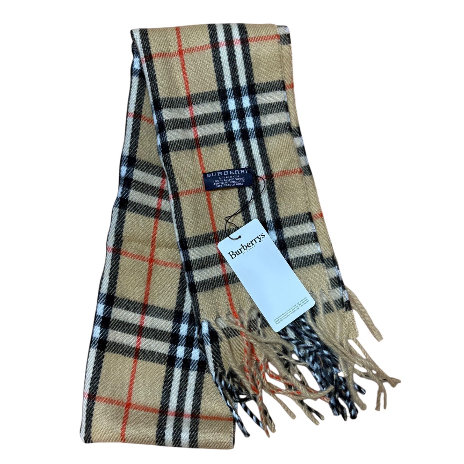 新品　バーバリー　マフラー　ノバチェック　ラムウール　ブラウン BURBERRY - バーバリーズ ラムウール ショートマフラー 長さ