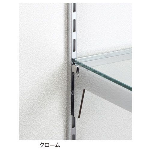 直付け柱 クローム シングル11mm厚 H240cm 61-48-13-3 