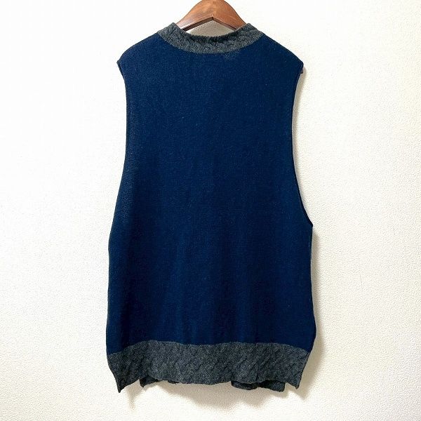 wnc ソウソウ SOUSOU アルファ ALPHA 1897 ベスト ジレ 紺 グレー ニット カシミヤ ロング混 日本製 レディース 955784