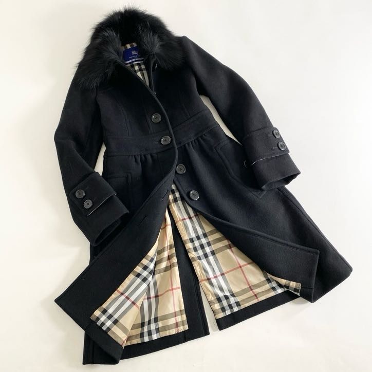 4i4 BURBERRY BLUE LABEL バーバリー ブルーレーベル ファー付き