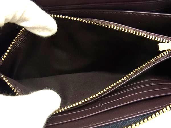 □新品□未使用□ COACH コーチ CF521 PVC×レザー ラウンドファスナー