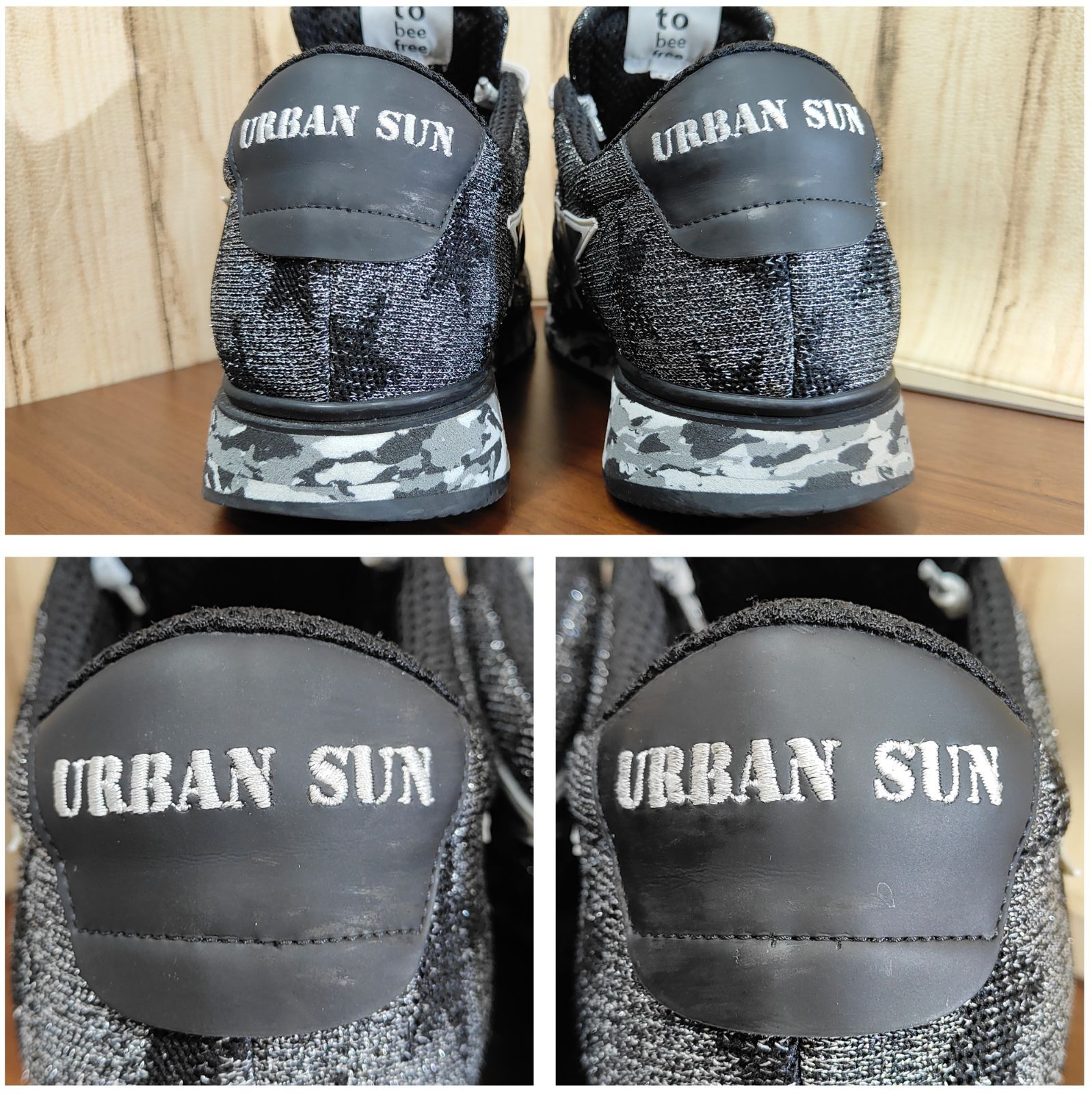 26.0cm～26.5cm】URBAN SUN アーバンサン コラボ スニーカー ブラック 