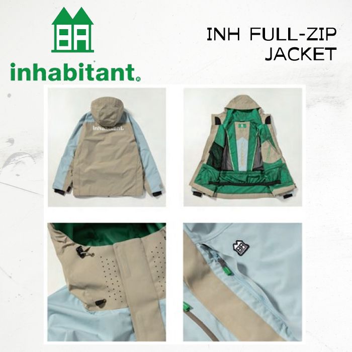 インハビタント ウェア ジャケット メンズ レディース 23-24 INHABITANT INH FULL-ZIP JACKET ISM23OT56 スノーボード ジャケット 2024 日本正規品