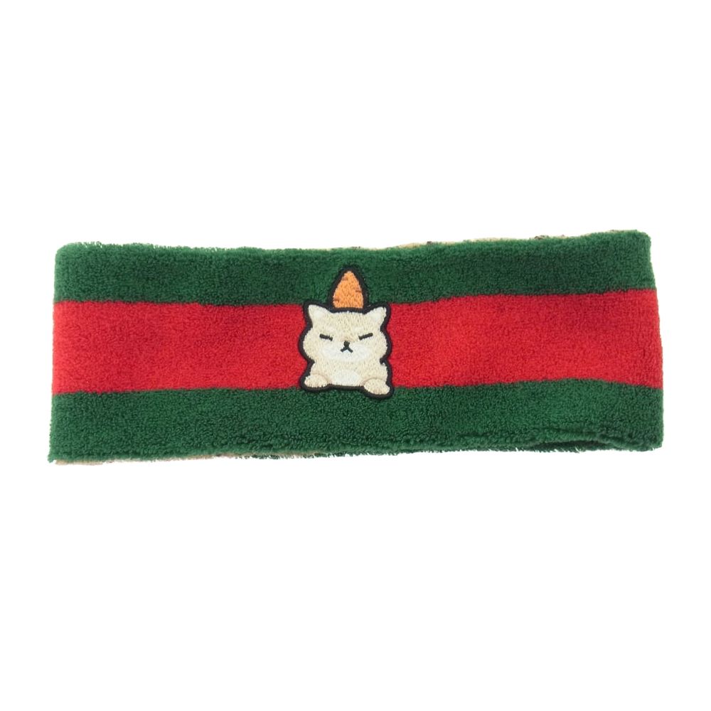 GUCCI グッチ 736291 736291 3GAJX リバーシブル 刺繍 シェリーライン ヘアバンド マルチカラー系【極上美品】