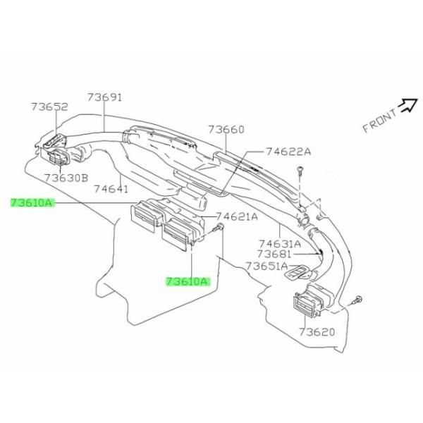スズキ純正 カプチーノ EA11R EA21R エアコン吹き出し口 左右セット 風向き ルーバー センターベント 黒 Cappuccino SUZUKI