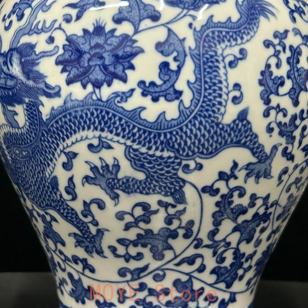 清同治青花穿花麒麟紋茶蓋缶 景徳鎮 陶磁器 装飾品 現代工芸品 美術品 置物 清乾隆青花磁器龍紋将軍缶 景徳鎮 陶磁器 装飾品 現代工芸品