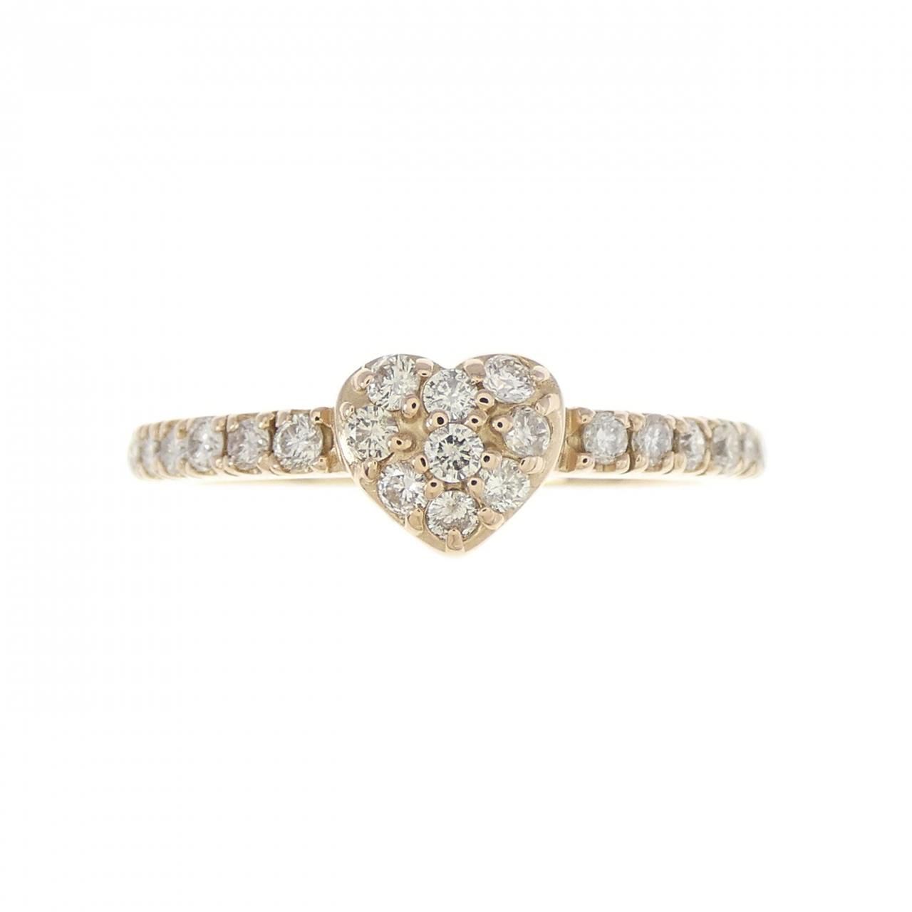K18PG ハート ダイヤモンド リング 0.30CT - メルカリ