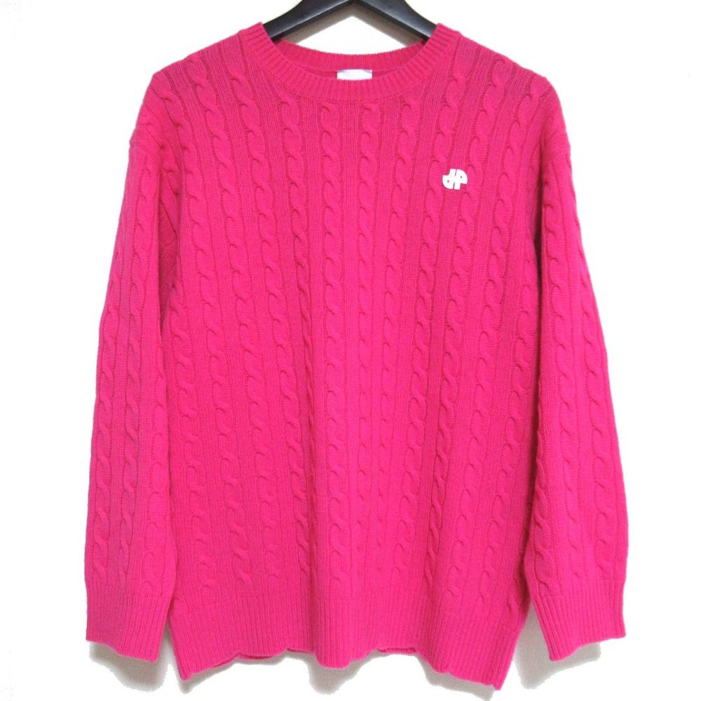 22AW Patou パトゥ 長袖 クルーネック ケーブル ニット セーター 22A-KN108-8056 Sサイズ フューシャピンク レディース 古着