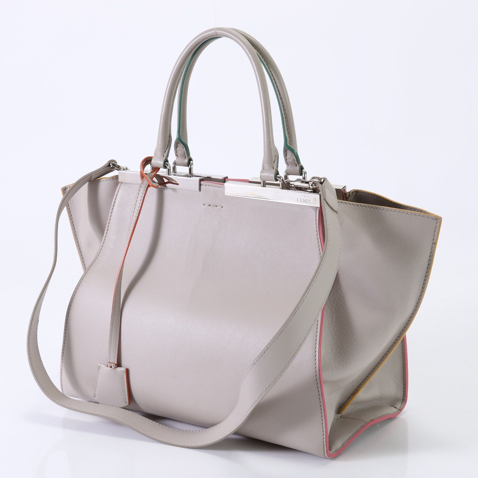 美品 フェンディ トロワジュール 3JOURS レザー 2WAY ショルダーバッグ 
