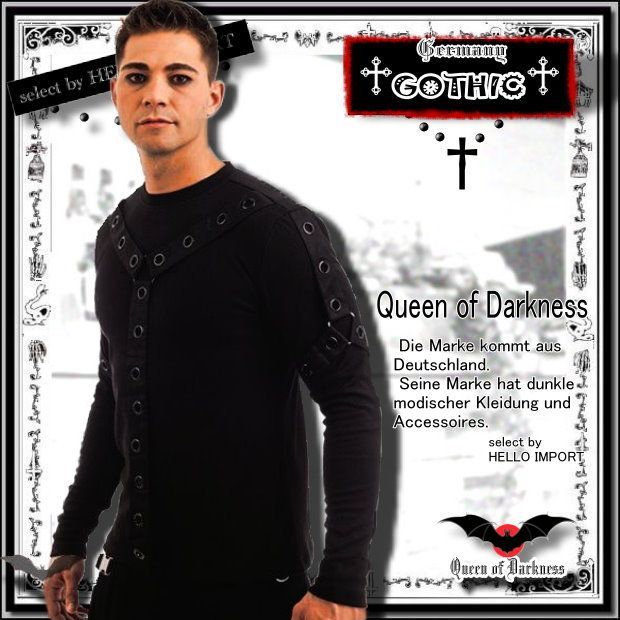 ゴシック メンズ 長袖 ロンT ボンテージ ファッション 服 黒 送料無料 再入荷 |rfa146