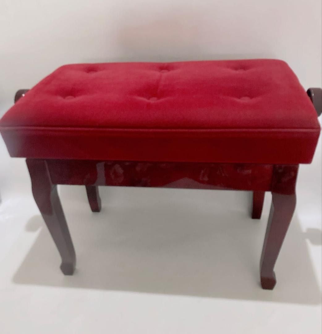 ピアノ椅子 ワインレッド スツール 昇降 猫脚 イス