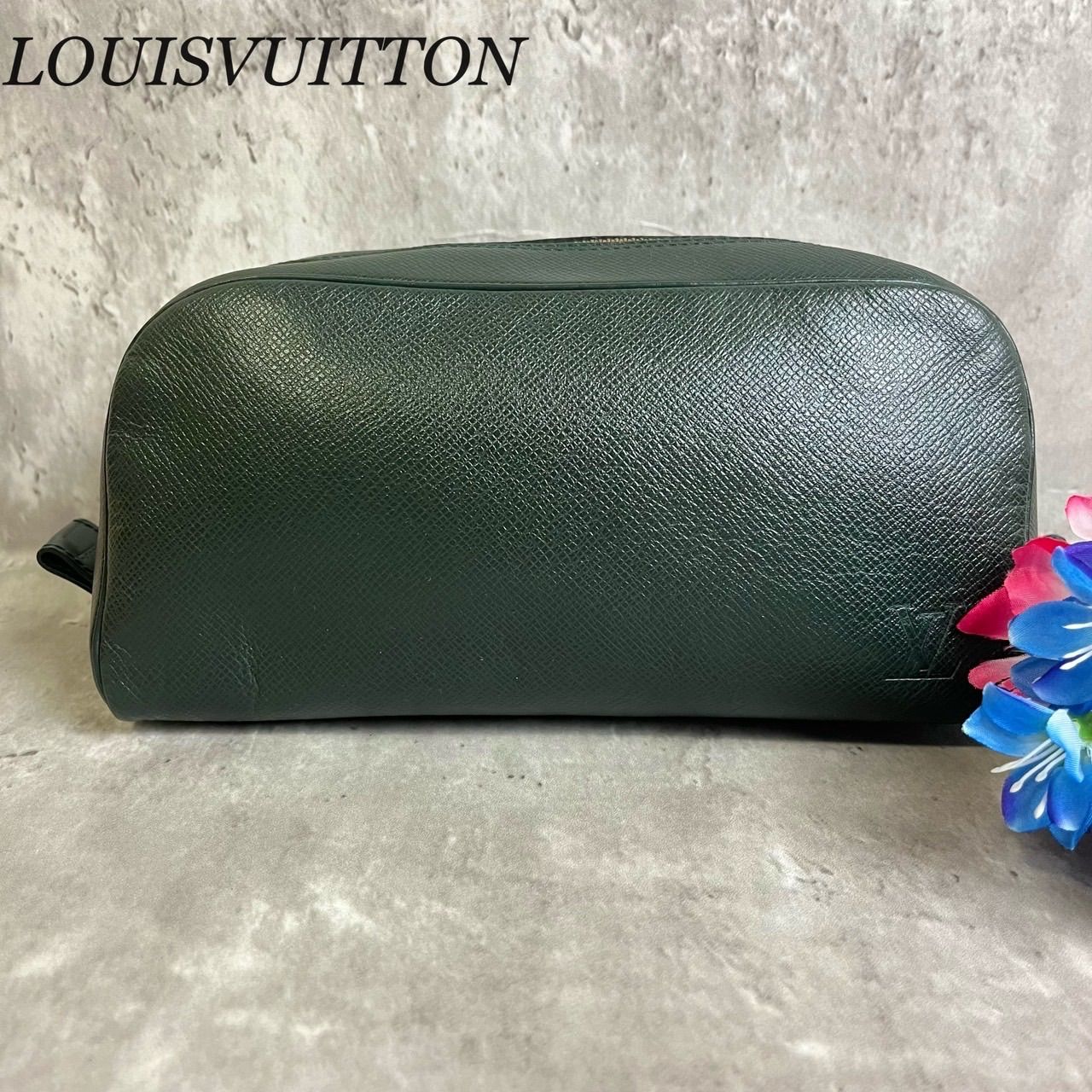 ルイヴィトン セカンドバッグ グリーン ゴールド金具 LOUIS VUITTON