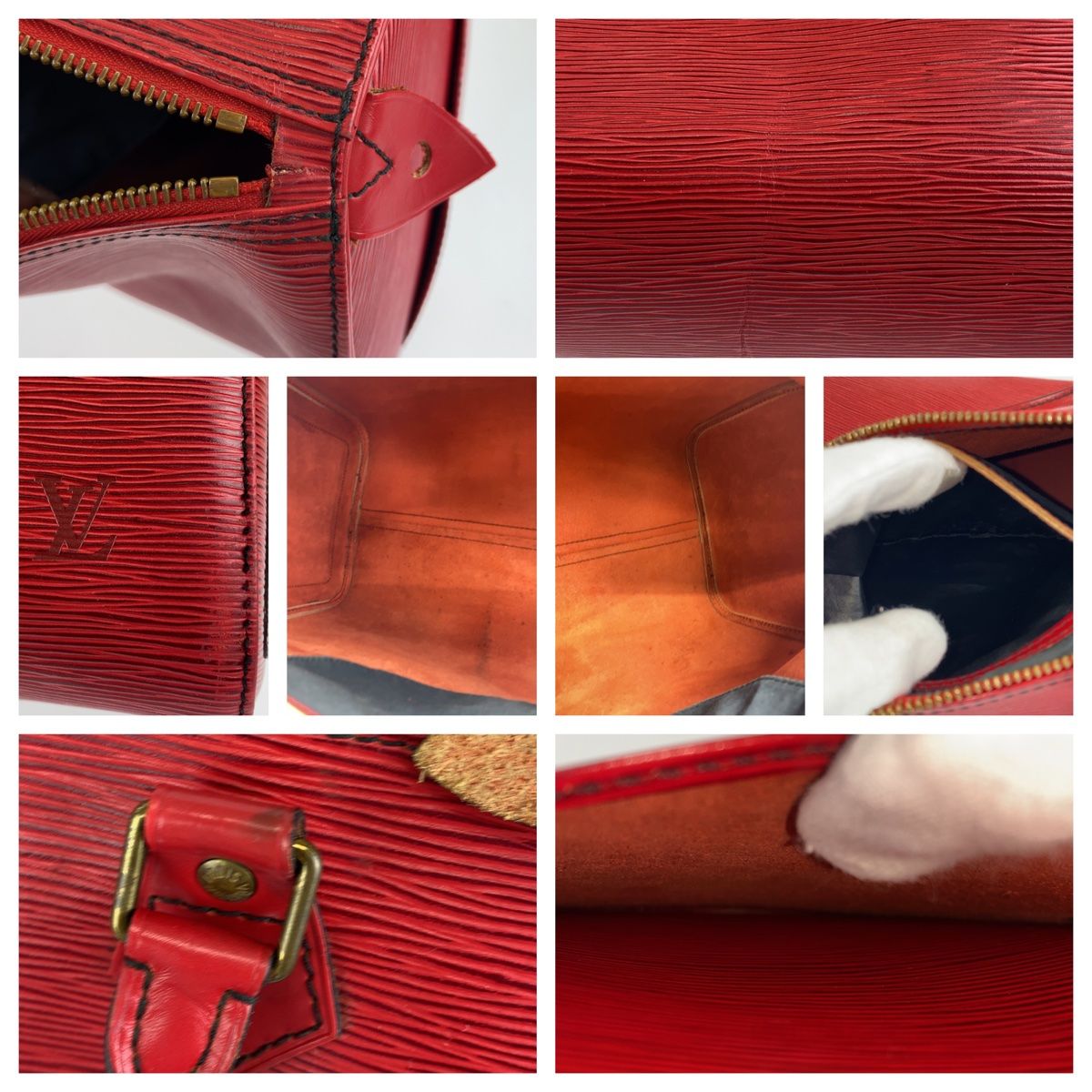 LOUIS VUITTON ルイヴィトン エピ スピーディ35 レッド 赤 ゴールド 