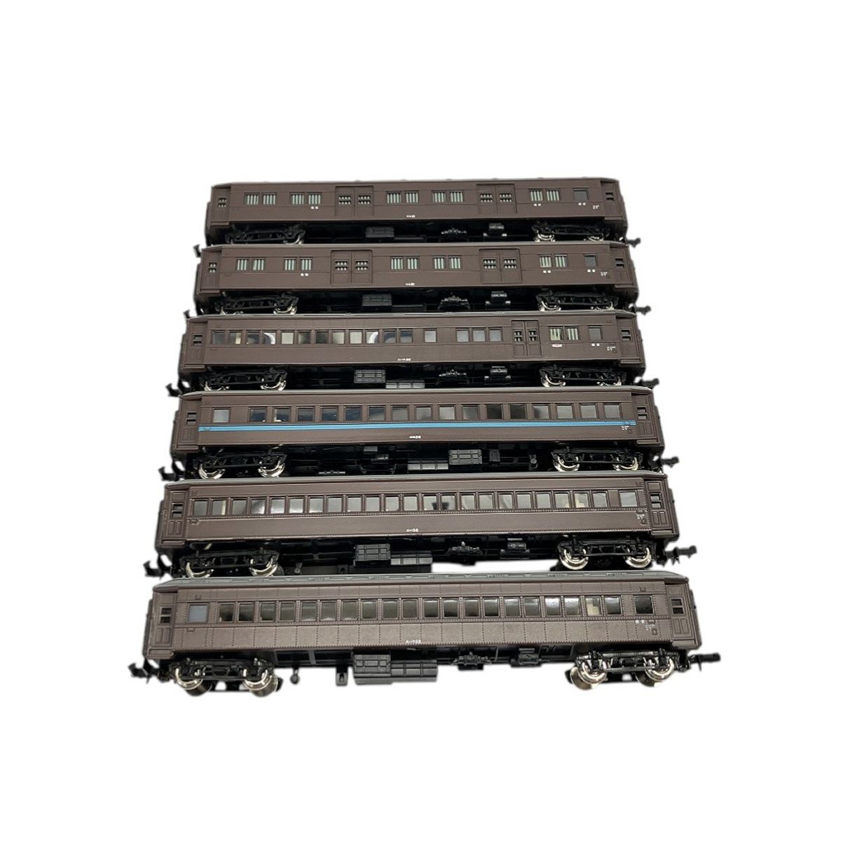 国鉄20m旧型客車 急行列車8両セット（ぶどう色1号） 新品