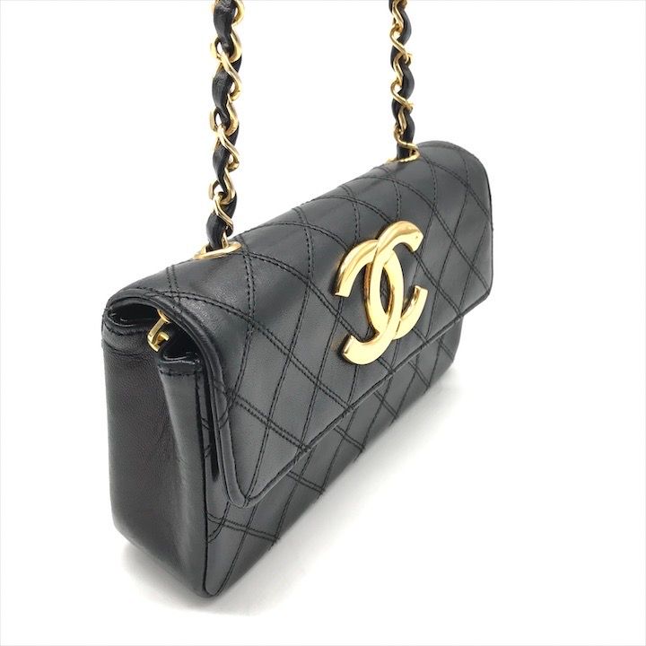 良品 CHANEL シャネル ミニ ビコローレ デカココマーク チェーン  