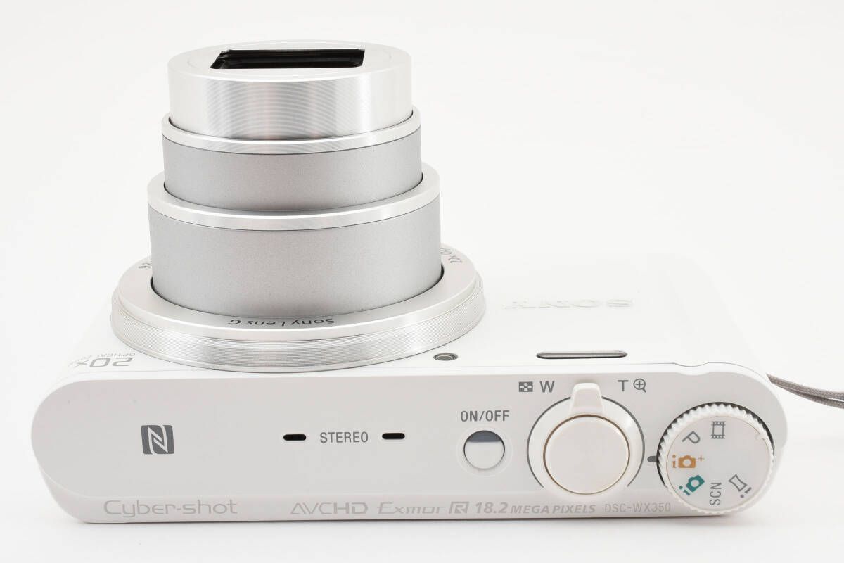 SONY ★極上品★　ソニー SONY Cyber-shot DSC-WX350-W ホワイト デジタルカメラ ケース メモリースティック16GB付 #a342