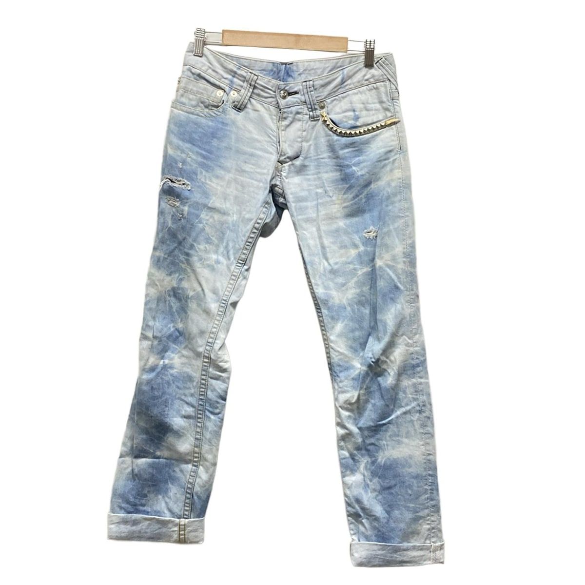 FranCisT_MOR.K.S. フランシストモークス ジーンズ サイズ2 M レディース - ライトブルー フルレングス MOR.K.S JEANS ダメージ加工