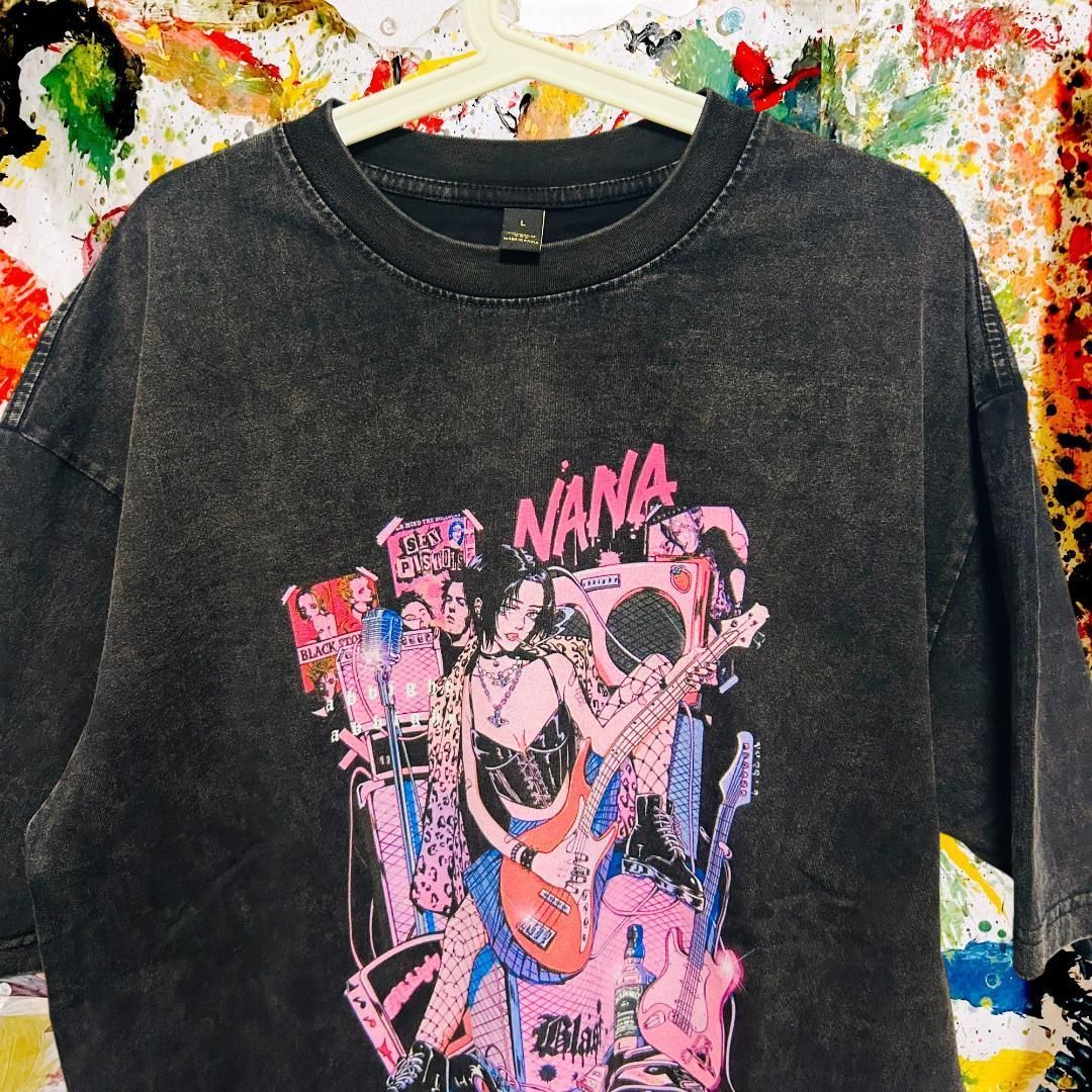 NANA リプリント Tシャツ 半袖 メンズ 個性的 矢沢あい オーバーサイズ