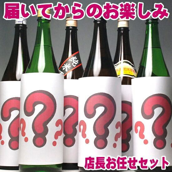 日本酒 店長にお任せ銘酒6本飲み比べセット 一升 1800ml×6本 飲み比べ セット ギフト 純米大吟醸 高級 地酒 日本酒セット 久保田 獺祭 辛口 お酒 無添加