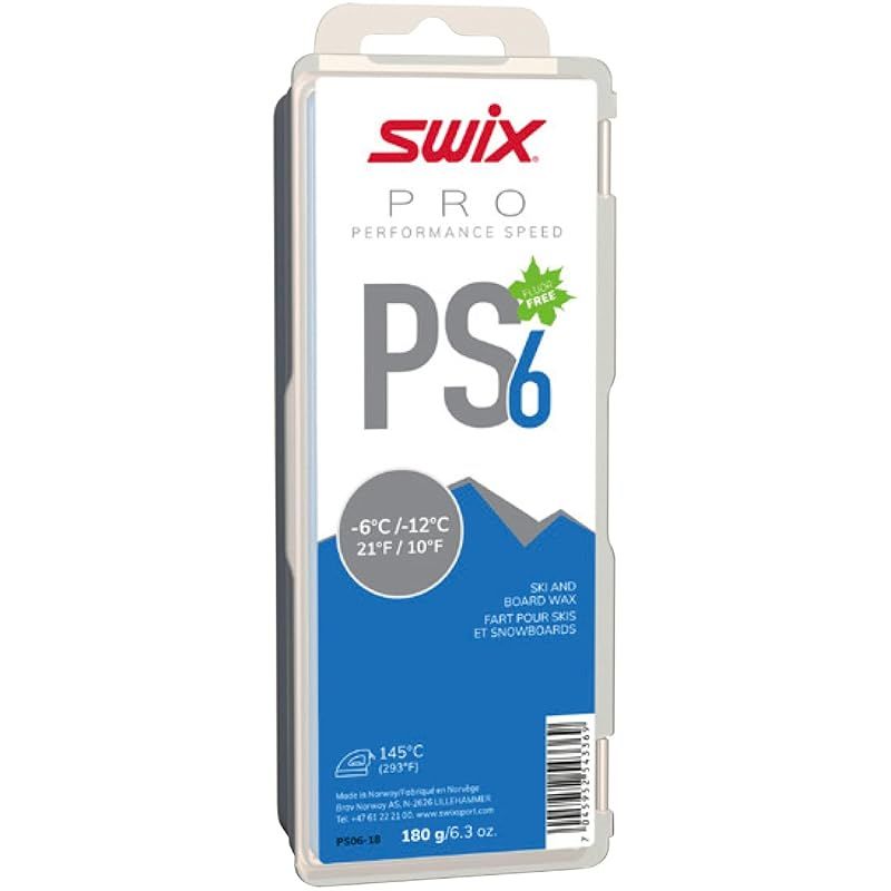 SWIX(スウィックス) PS6 ブルー PS06-18 レーシングワックス 基礎 180g -6~-12C PRO Performance Speed PS スノーボード スキー ウィンタースポーツ メンテナンス 冬 アルペン 雪山 FF 0