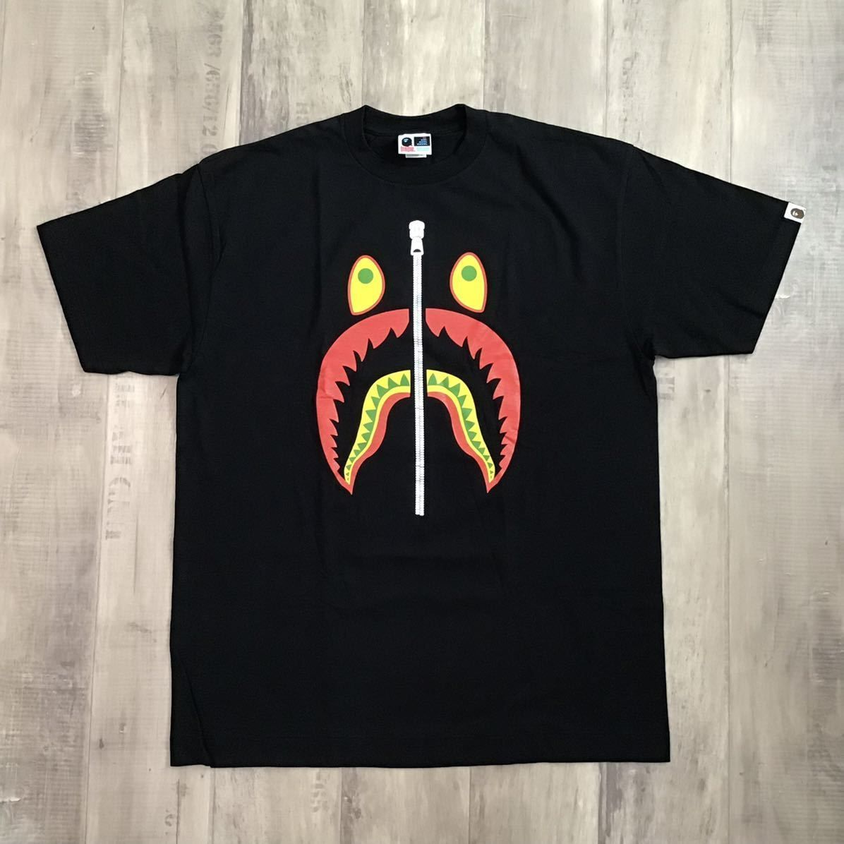 ☆新品☆ 初期 シャーク Tシャツ XLサイズ black a bathing ape BAPE