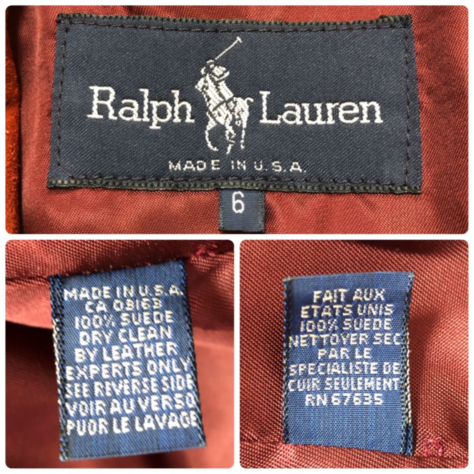 Ralph Lauren USA製 ノーフォークジャケット レザージャケット