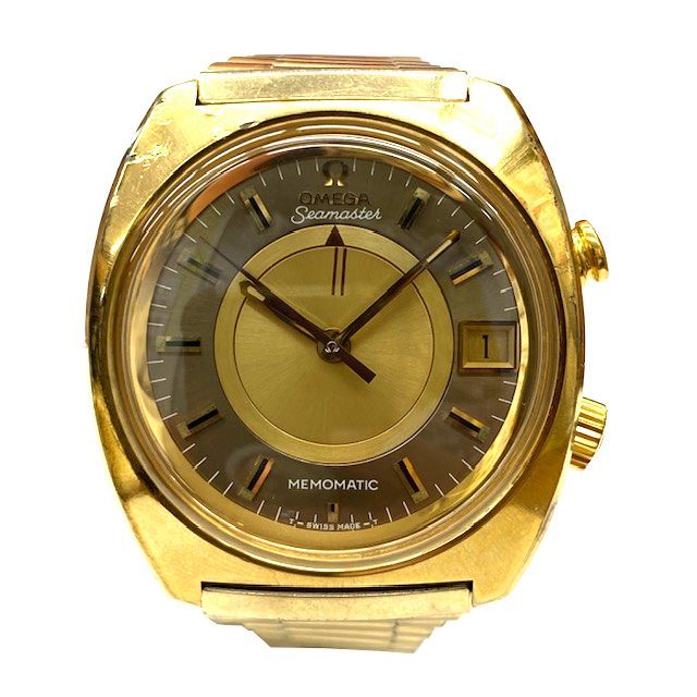 OMEGA 時計 ゴールド　巻き OMEGA 】1972年製 オメガ ジュネーブ ゴールド スクエア型