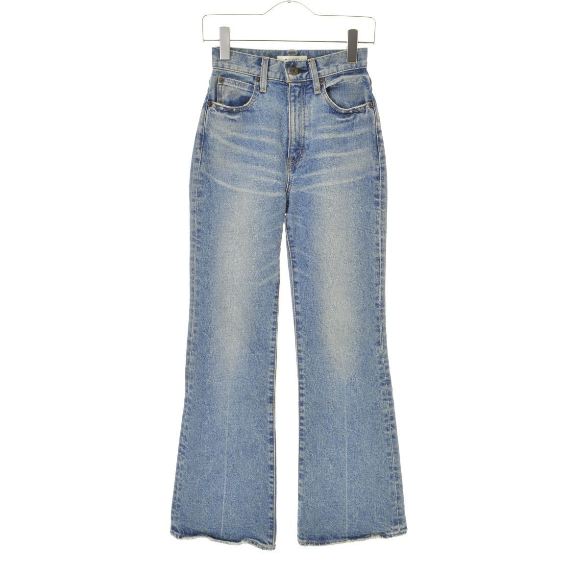 美品　MOUSSY フレアデニム　010DAA12-1800-2 27size moussy mvs FLARE マウジー フレアデニム ブーツカット 010DAA12