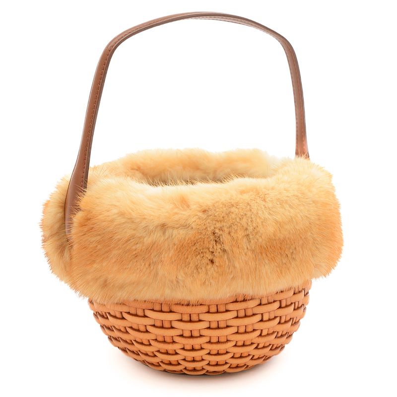 FOXEY フォクシー ハンプトンバスケット ミンクファー付レザー