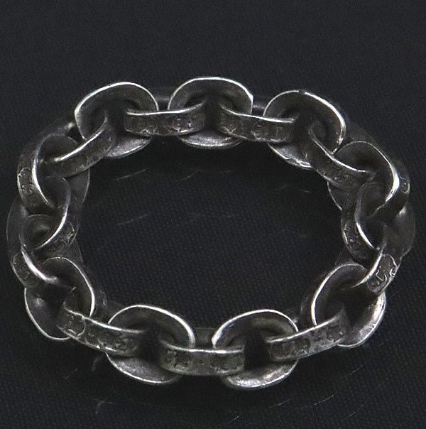 気持ちの良い CHROME HEARTS 銀座店 クロムハーツ ペーパーチェーン リング 指輪 メンズ シルバー SV925 約17号 100324 エコな