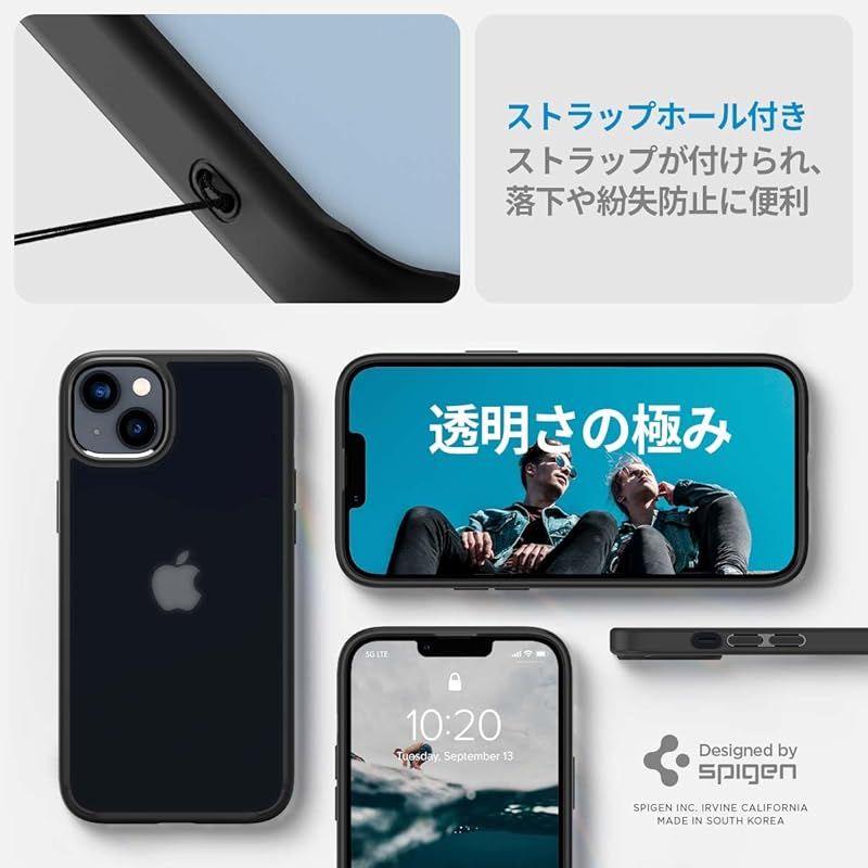 ❤️Spigen iPhone14Plus ケース クリア ストラップホール付 Spigen iPhone14Plus ケース クリア ストラップホール付 Spigen