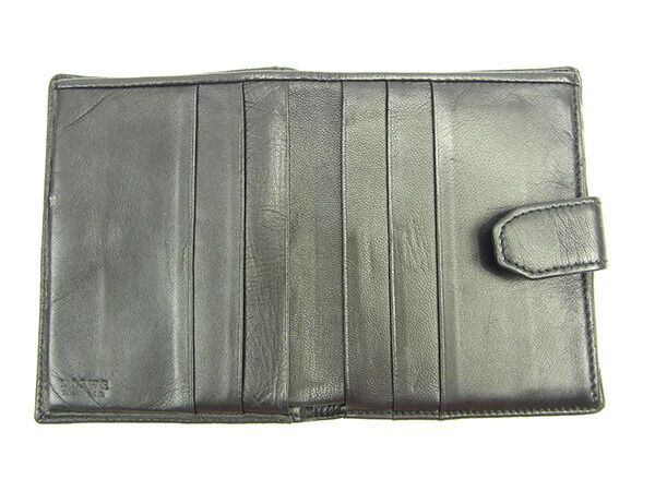 【極極美品】ロエベ⭐LOEWE【アナグラム】3つ折り財布 ブラック Wホック 黒 極極美品】ロエベ⭐LOEWE【アナグラム】3つ折り財布 ブラック Wホック
