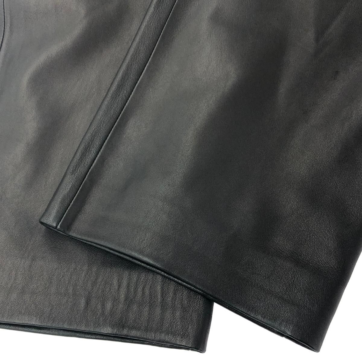LOEWE ロエベ ヴィンテージ ナッパレザー レザーパンツ サイズ:42  ブラック 羊革 レディース 　241007001463 LOEWE ロエベ ヴィンテージ ナッパレザー レザーパンツ サイズ:42