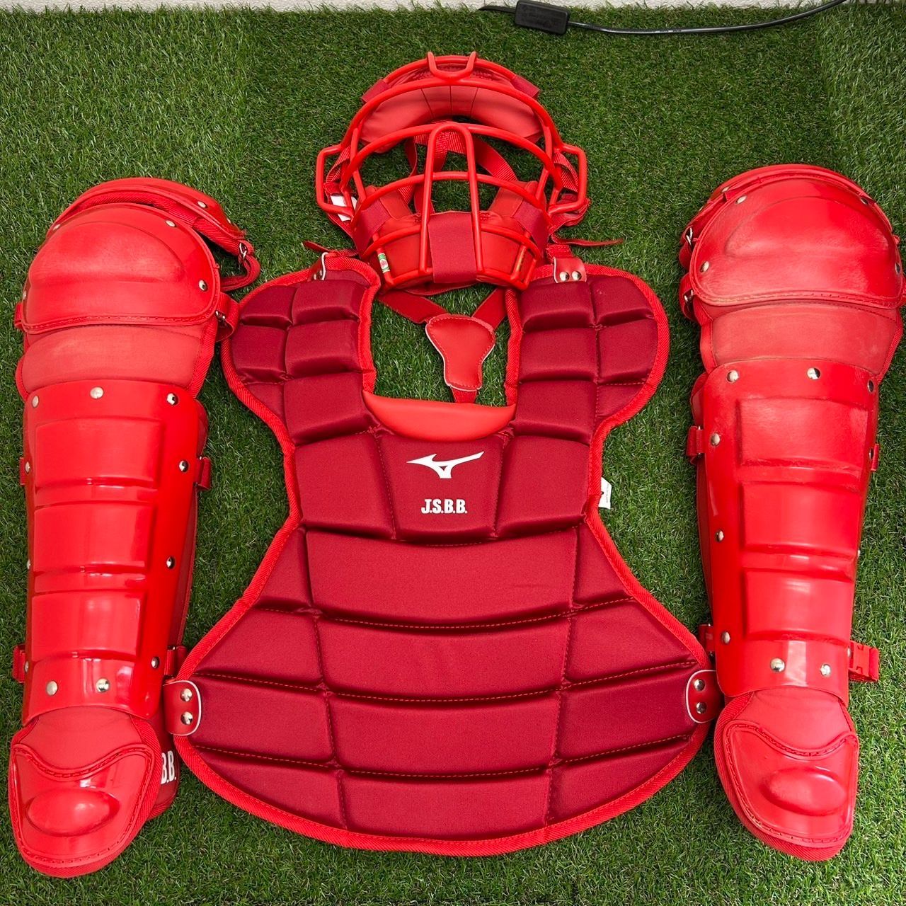Mizuno キャッチャー防具セット バッグ付き中古品 Mizuno キャッチャー