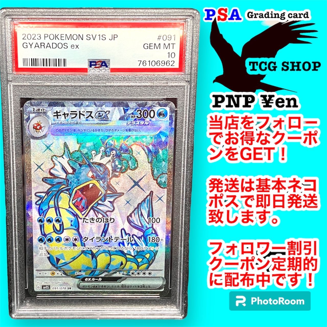 PSA10 GEM MINT ギャラドスex SR ポケモンカード | Pokemon Gyarados