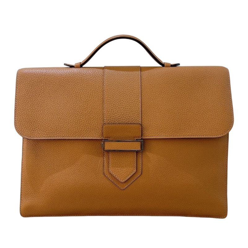 デルヴォー DELVAUX ブリーフケース ナチュラル シルバー金具 トリヨンレザー メンズ ブリーフケース