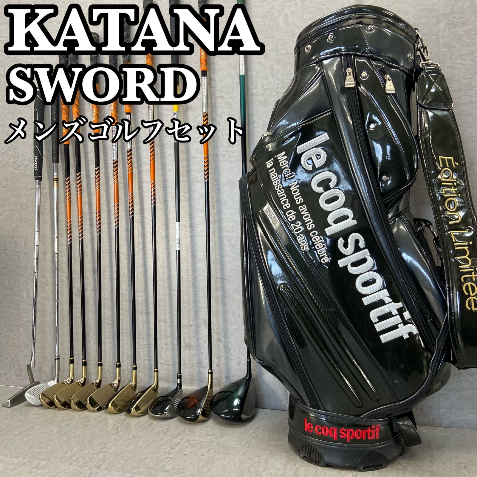 新品 カタナゴルフ KATANA SWORD ＩＺＵ ＭＡＸ メンズゴルフフル ...