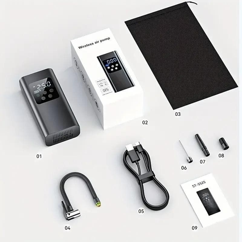 ポータブル エア コンプレッサー タイヤ 電動空気入れ ST-5525 - メルカリ