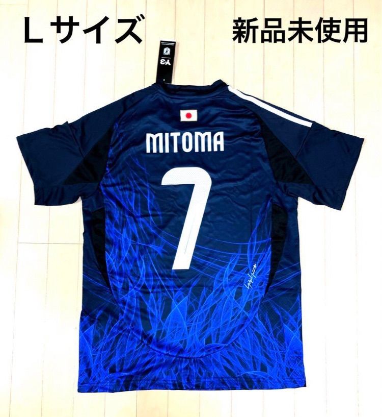 新品]サッカー日本代表ユニフォーム2025 久保建英 20 Lサイズ キッズ