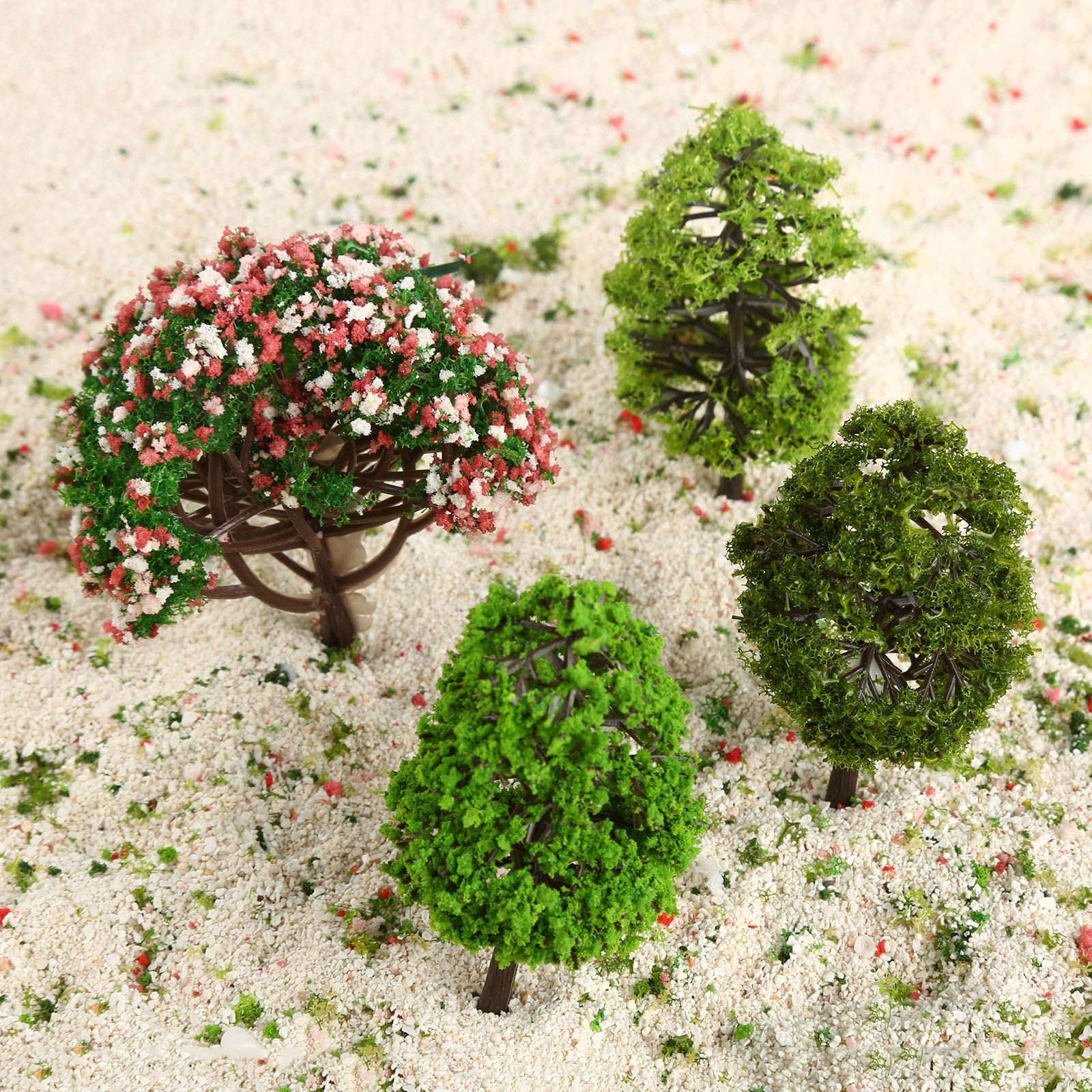 ジオラマ材料　模型材料　ノッホ　樹木 あすにこ]7cm 100本 1/150 木 ジオラマ 樹木 鉄道模型 nゲージ