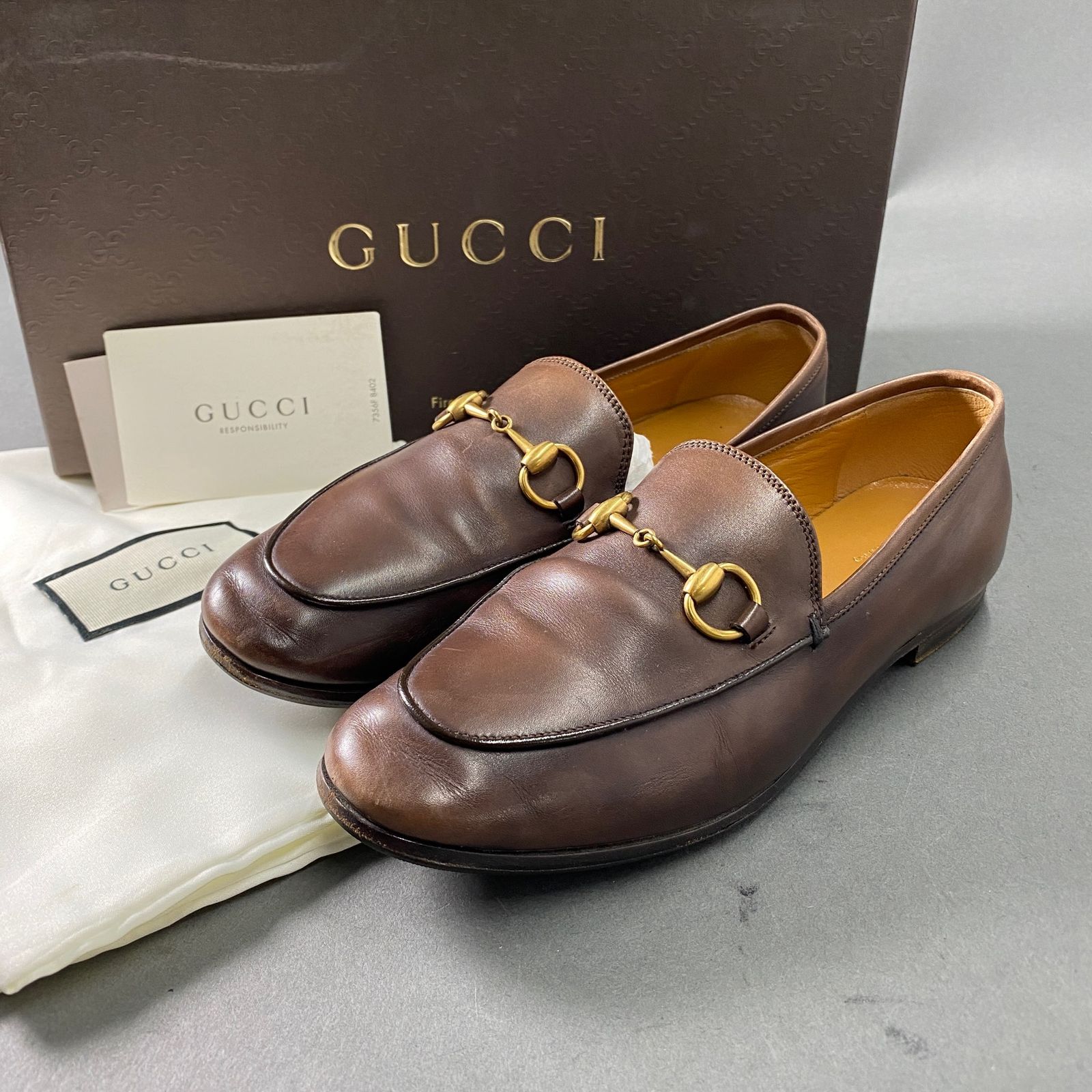 7a18 イタリア製 GUCCI グッチ ローファー フラットパンプス 34.5