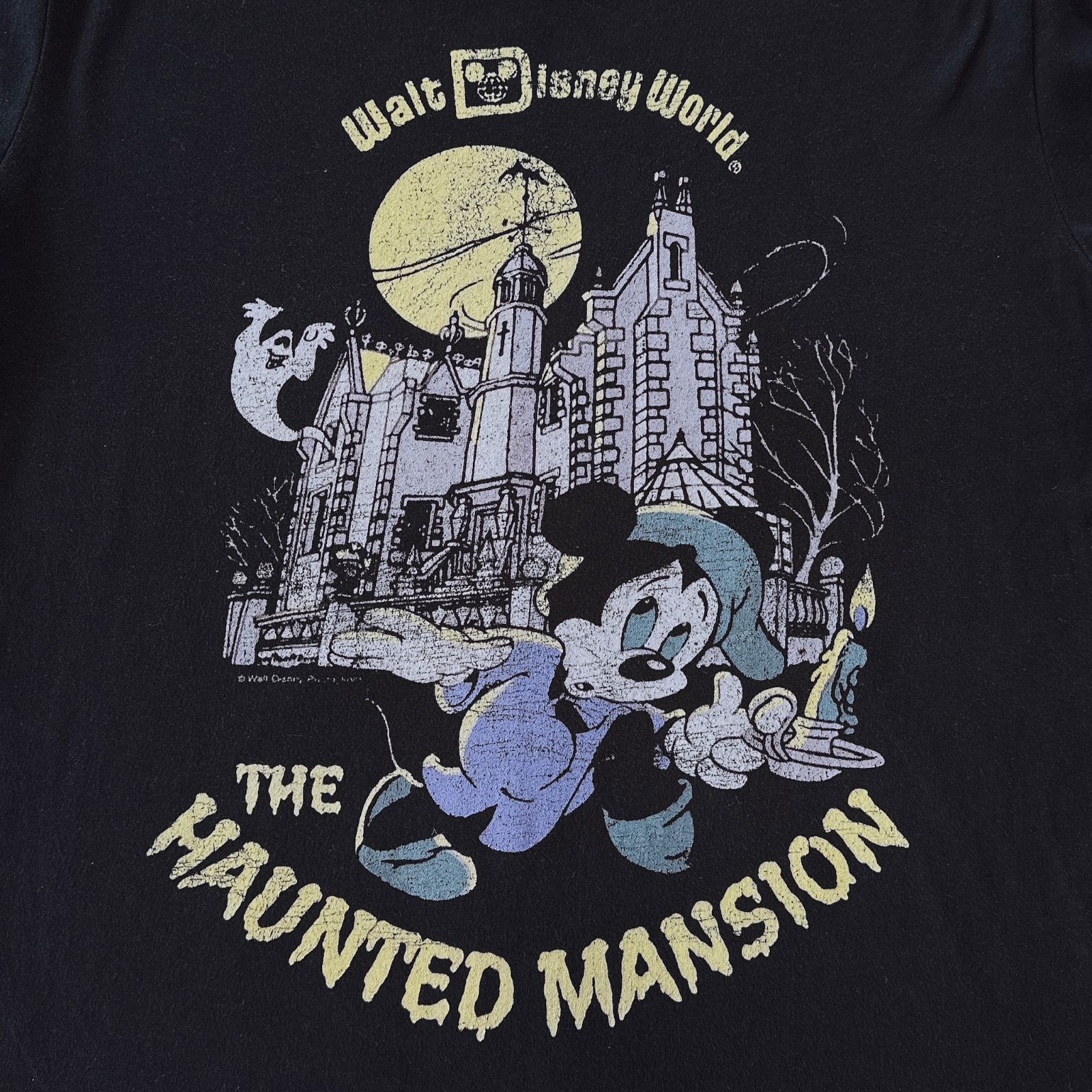 ミッキー ディズニー ホーンテッドマンション プリント Tシャツ 