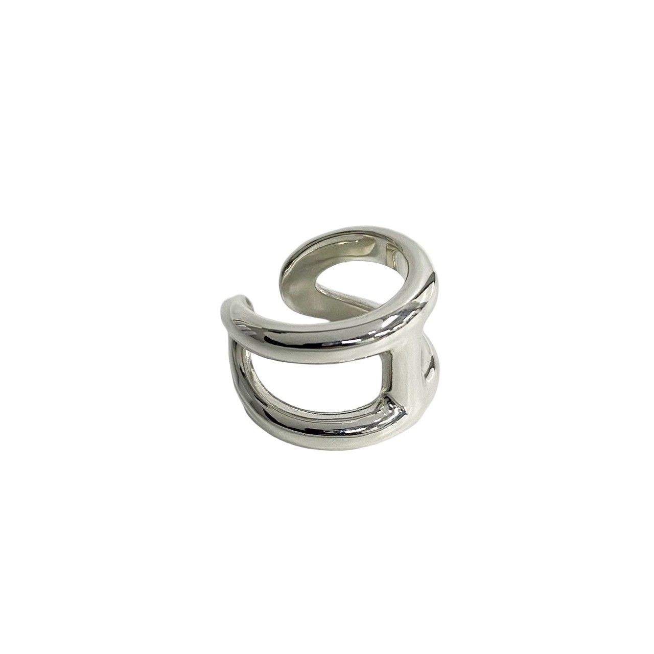極 美品 希少品 HERMES エルメス オスモズ GM シルバー925 リング 15号