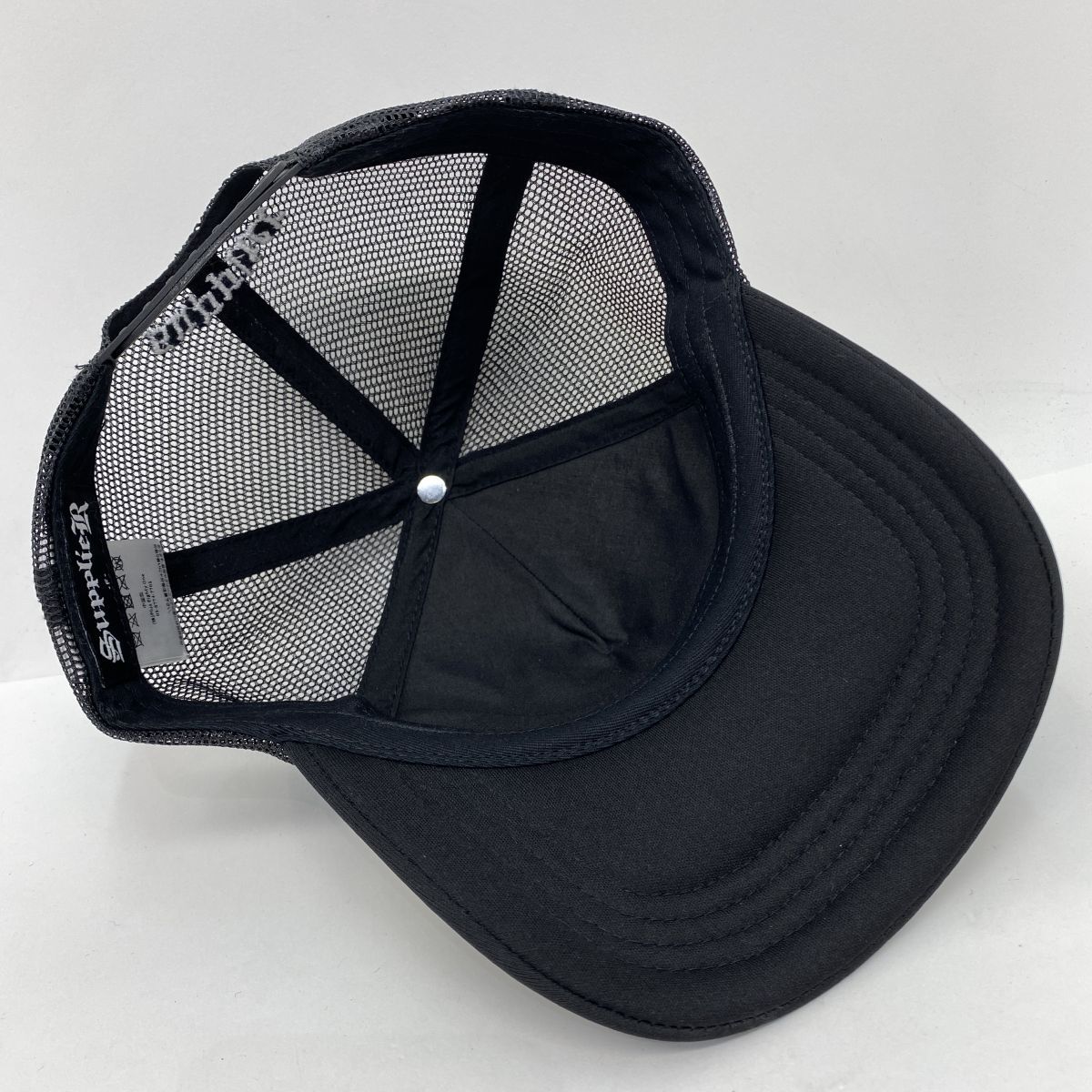 Supplier クロスレザーパッチメッシュキャップ ブラック F SUPPLIER】Cross Leather Patch Mesh Cap / 【サプライヤー】クロス